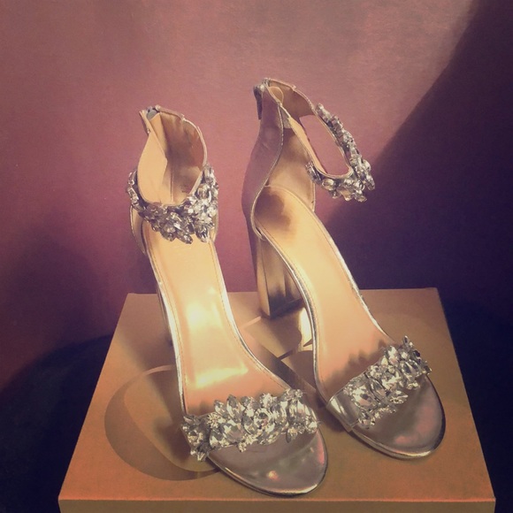 Charlotte Russe Shoes - Silver Chunky Heels